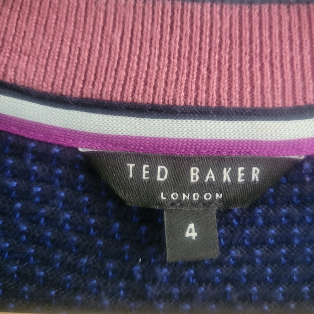 TED BAKER London Cancru Textured Knit Size 4 Crewneck Sweater Smart Casual - Picture 3 of 10